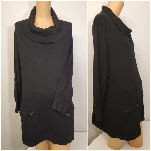 Carolyn Taylor Sweaters - Carolyn Taylor Turtleneck Sweater w/Zipper Detail